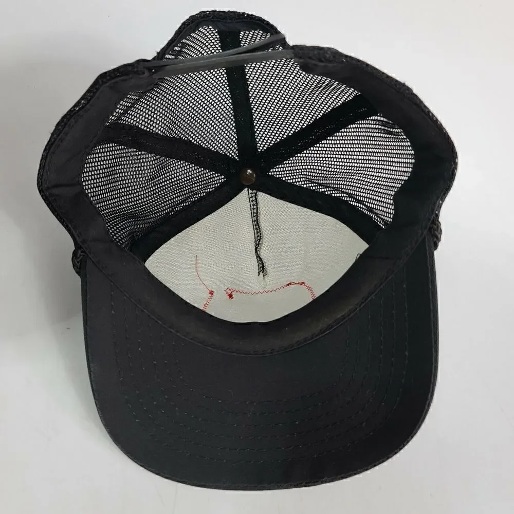 Vintage Snapback Messena New York Fire Department Hat Patch Cap Black